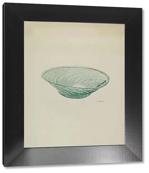 Flat Glass Bowl, c. 1940. Creator: V. L. Vance
