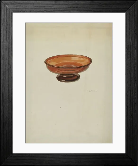 Framed Print : Dish, c. 1940. Creator: V. L. Vance Framed Print : Dish, c. 1940. Creator: V. L. Vance