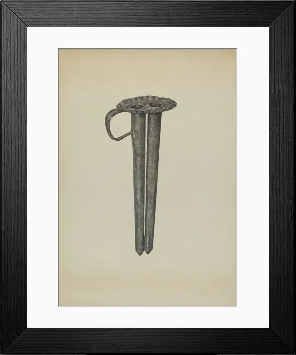 Framed Print : Candle Mold, c. 1938. Creator: Ada Borre Framed Print : Candle Mold, c. 1938. Creator: Ada Borre