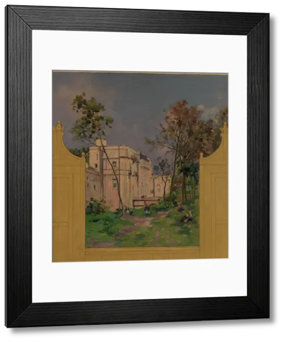 Framed Print : Sketch for the reception hall at the town hall of Vincennes: Views of Vincennes, 1898. Creator: Paul Leon Felix Schmitt Framed Print : Sketch for the reception hall at the town hall of Vincennes: Views of Vincennes, 1898. Creator: Paul Leon Felix Schmitt