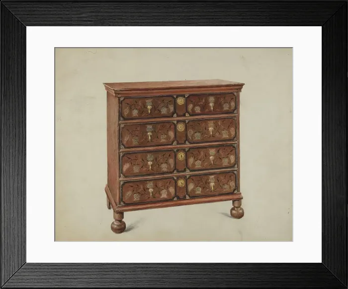 Framed Print : Painted Chest, 1935 / 1942. Creator: Ralph Boyer Framed Print : Painted Chest, 1935 / 1942. Creator: Ralph Boyer