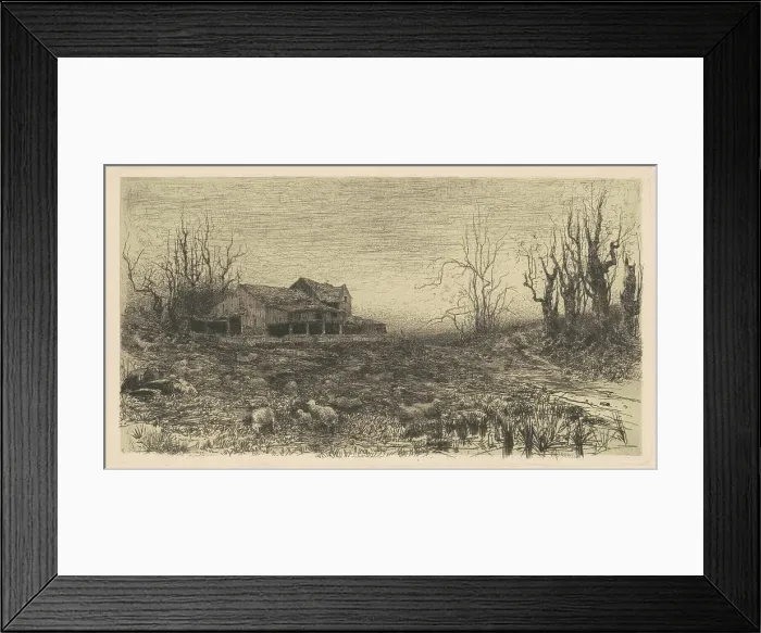 Framed Print : November, 1880. Creator: Stephen Parrish Framed Print : November, 1880. Creator: Stephen Parrish