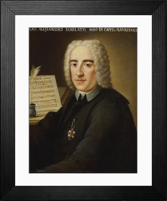 Framed Print : Portrait of Alessandro Scarlatti (1660-1725). Creator: Anonymous