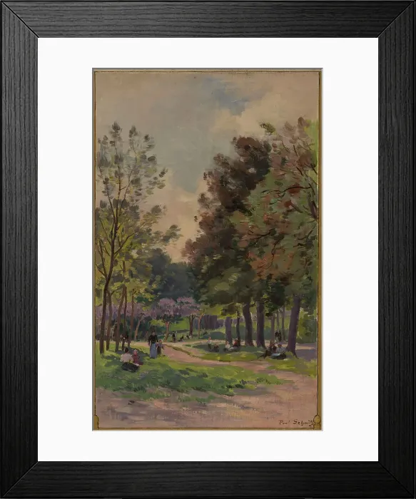 Framed Print : Sketch for the town hall of Vincennes: View of the Bois de Vincennes, 1898. Creator: Paul Leon Felix Schmitt Framed Print : Sketch for the town hall of Vincennes: View of the Bois de Vincennes, 1898. Creator: Paul Leon Felix Schmitt