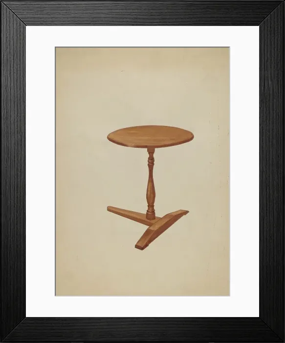 Framed Print : T-base Candle Stand, c. 1936. Creator: Robert Brigadier Framed Print : T-base Candle Stand, c. 1936. Creator: Robert Brigadier