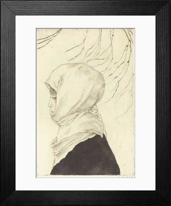 Framed Print : Japanerin im Winterkleid (Japanese Woman in Winter Dress), 1901 / 1902. Creator: Emil Orlik Framed Print : Japanerin im Winterkleid (Japanese Woman in Winter Dress), 1901 / 1902. Creator: Emil Orlik