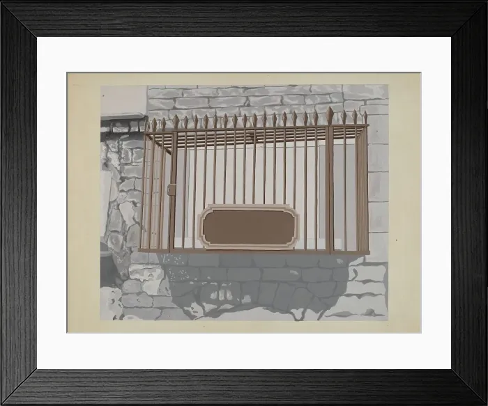 Framed Print : Wrought Iron Railing, c. 1936. Creator: Joseph L. Boyd Framed Print : Wrought Iron Railing, c. 1936. Creator: Joseph L. Boyd