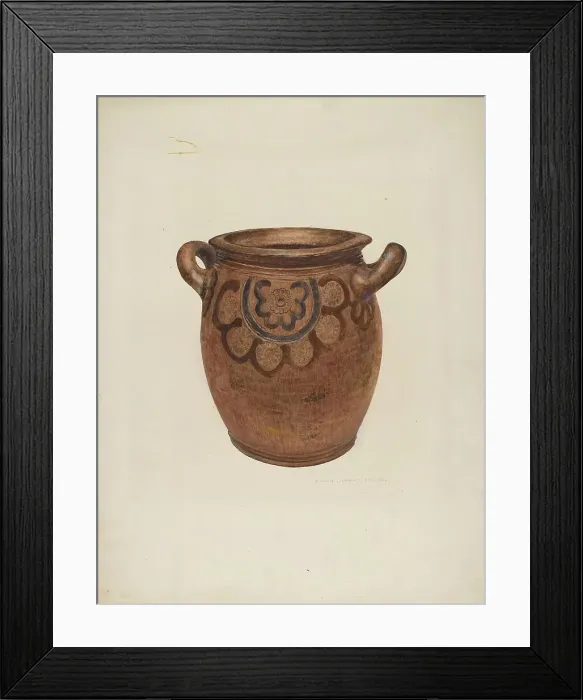 Framed Print : Stone Jar, c. 1940. Creator: Marin J. Bright Framed Print : Stone Jar, c. 1940. Creator: Marin J. Bright