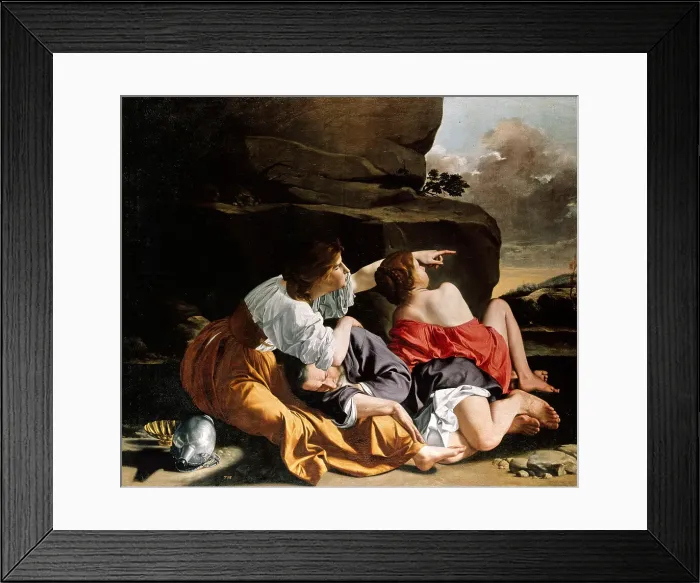 Framed Print : Lot and his Daughters, 1622. Creator: Gentileschi, Orazio (1563-1638) Framed Print : Lot and his Daughters, 1622. Creator: Gentileschi, Orazio (1563-1638)