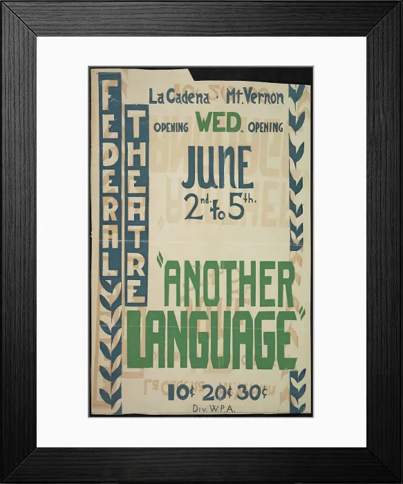 Framed Print : Another Language, California?, [193-]. Creator: Unknown