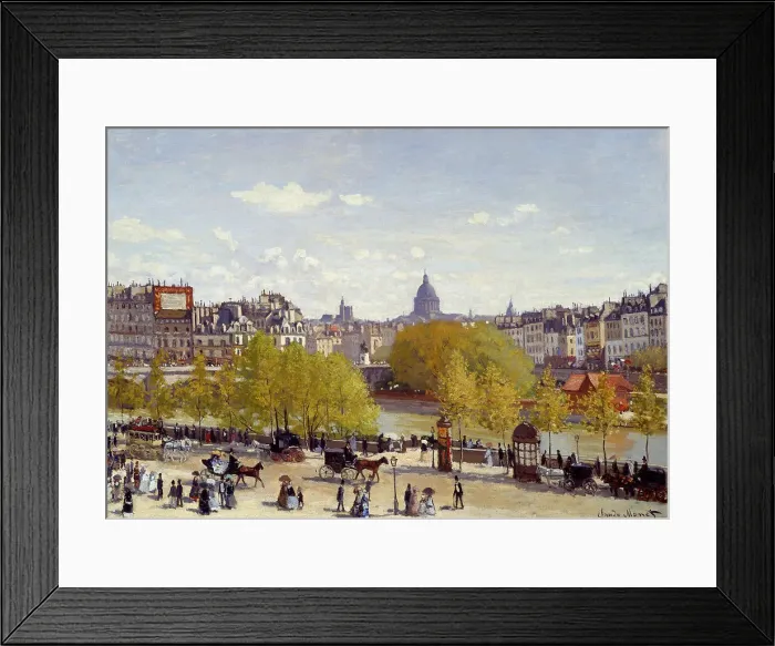Framed Print : Quai du Louvre, ca 1867. Creator: Monet, Claude (1840-1926) Framed Print : Quai du Louvre, ca 1867. Creator: Monet, Claude (1840-1926)