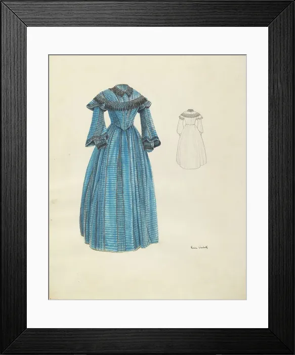 Framed Print : Promenade Dress, c. 1937. Creator: Lucien Verbeke Framed Print : Promenade Dress, c. 1937. Creator: Lucien Verbeke