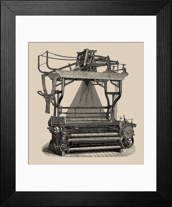 Framed Print : Power Loom (System Schönherr), c. 1900. Creator: Anonymous