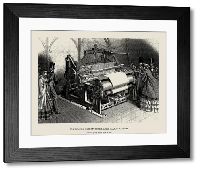 Framed Print : W.G. Taylors Patent Power Loom Calico Machine. Creator: Anonymous Framed Print : W.G. Taylors Patent Power Loom Calico Machine. Creator: Anonymous