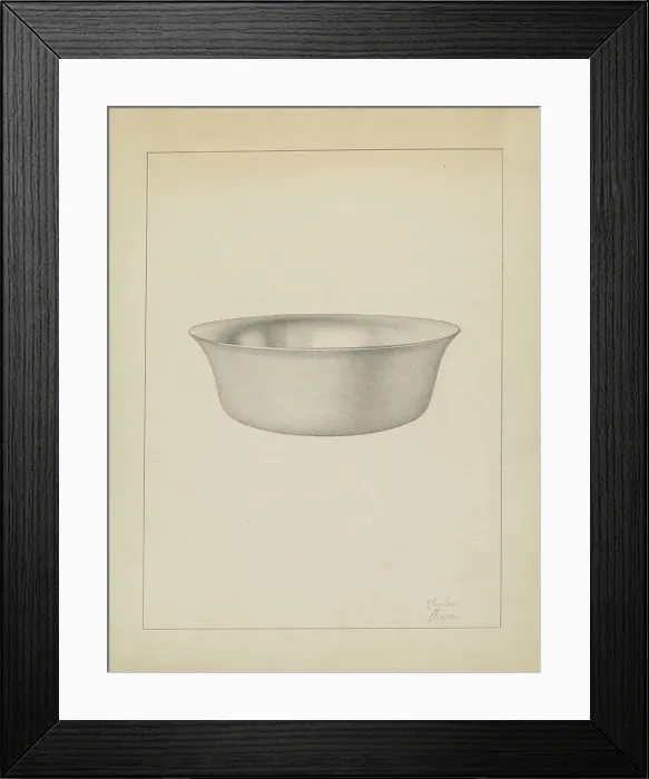 Framed Print : Silver Dish, c. 1936. Creator: Clayton Braun Framed Print : Silver Dish, c. 1936. Creator: Clayton Braun