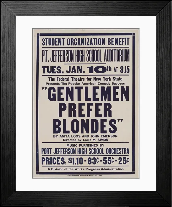 Framed Print : Gentlemen Prefer Blondes, [193-]. Creator: Unknown