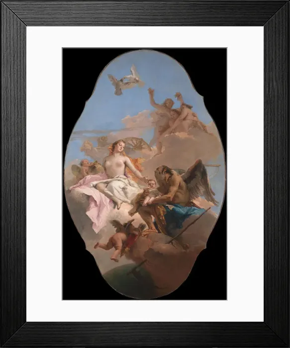 Framed Print : An Allegory with Venus and Time, ca 1756. Creator: Tiepolo, Giambattista (1696-1770) Framed Print : An Allegory with Venus and Time, ca 1756. Creator: Tiepolo, Giambattista (1696-1770)