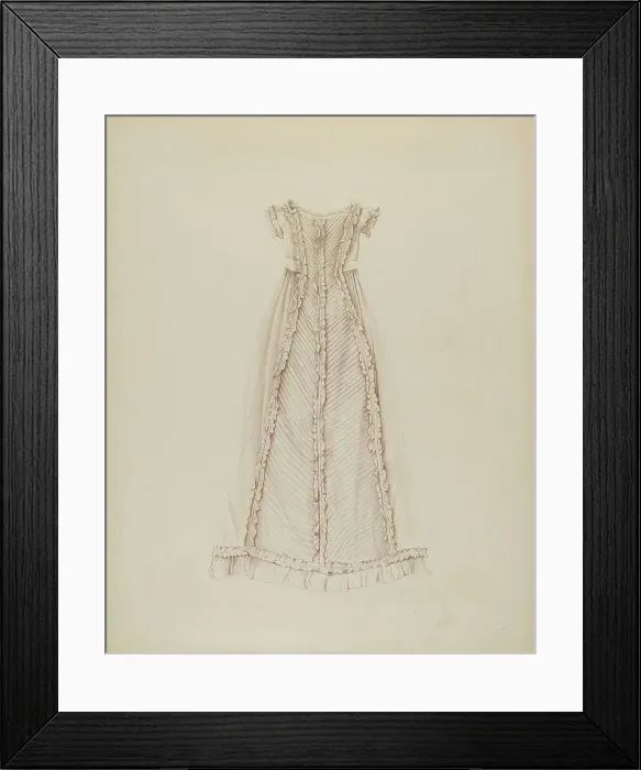 Framed Print : Infant's Dress (Back View), c. 1938. Creator: Lucien Verbeke Framed Print : Infant's Dress (Back View), c. 1938. Creator: Lucien Verbeke