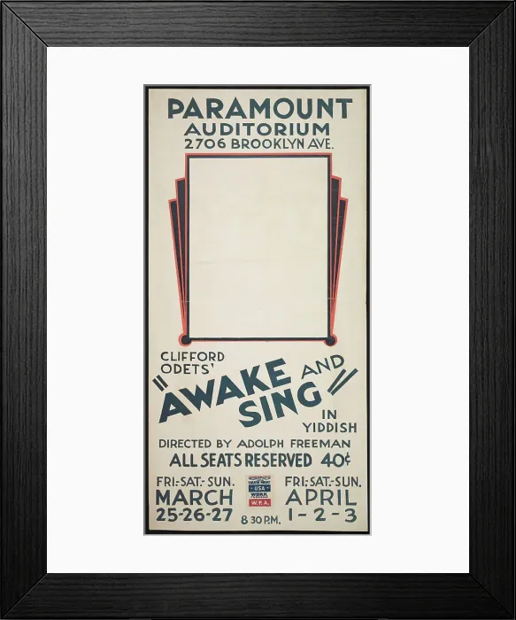 Framed Print : Awake and Sing, [193-]. Creator: Unknown