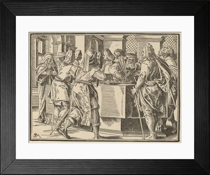 Framed Print : Christ Tells His Disciples of the Last Judgment, published 1630. Creator: Christoph Maurer Framed Print : Christ Tells His Disciples of the Last Judgment, published 1630. Creator: Christoph Maurer