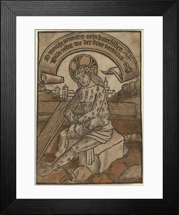 Framed Print : Christ as the Man of Sorrows, c. 1500. Creator: Unknown Framed Print : Christ as the Man of Sorrows, c. 1500. Creator: Unknown