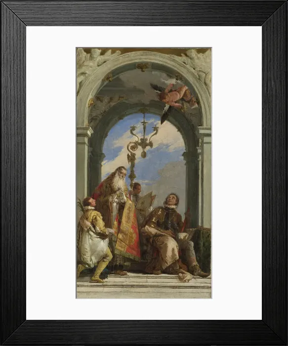 Framed Print : Saints Maximus and Oswald, c. 1745. Creator: Tiepolo, Giambattista (1696-1770) Framed Print : Saints Maximus and Oswald, c. 1745. Creator: Tiepolo, Giambattista (1696-1770)