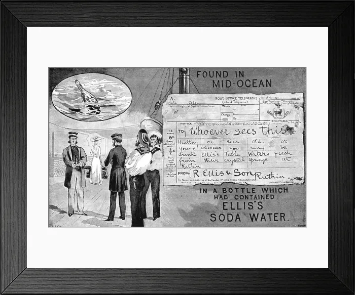 Framed Print : Ellis's Soda Water, 1891. Creator: Unknown Framed Print : Ellis's Soda Water, 1891. Creator: Unknown