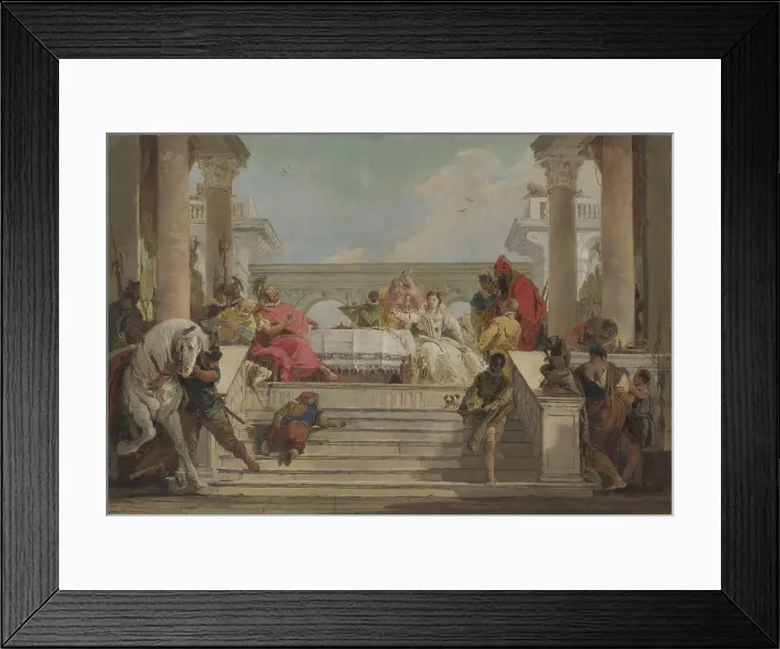 Framed Print : The Banquet of Cleopatra, 1740s. Creator: Tiepolo, Giambattista (1696-1770) Framed Print : The Banquet of Cleopatra, 1740s. Creator: Tiepolo, Giambattista (1696-1770)