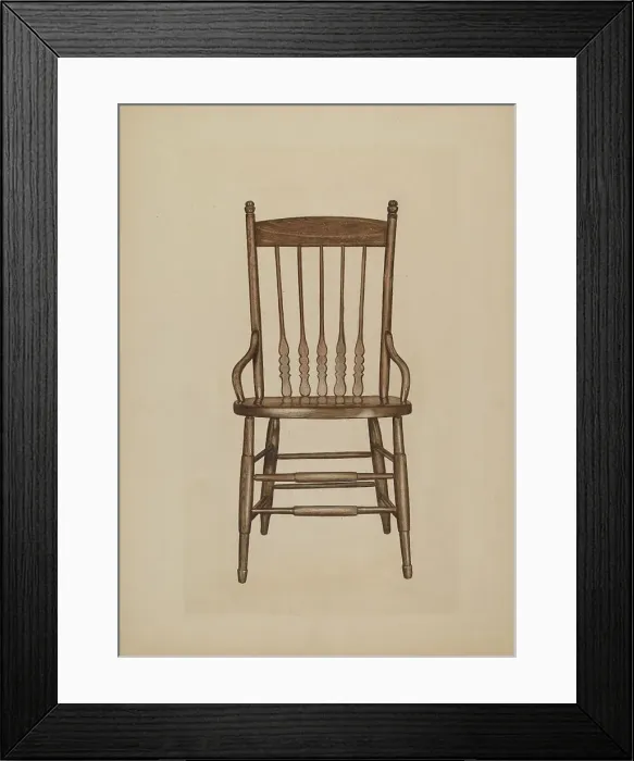 Framed Print : Chair, c. 1939. Creator: Lee Brown Framed Print : Chair, c. 1939. Creator: Lee Brown