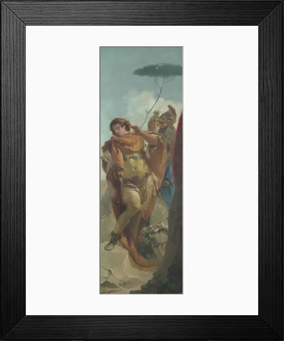 Framed Print : Rinaldo turning in Shame from the Magic Shield, ca 1744. Creator: Tiepolo, Giambattista (1696-1770) Framed Print : Rinaldo turning in Shame from the Magic Shield, ca 1744. Creator: Tiepolo, Giambattista (1696-1770)