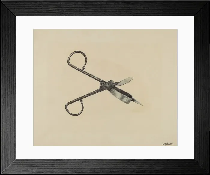Framed Print : Candle Snuffer, c. 1939. Creator: Lee Brown Framed Print : Candle Snuffer, c. 1939. Creator: Lee Brown