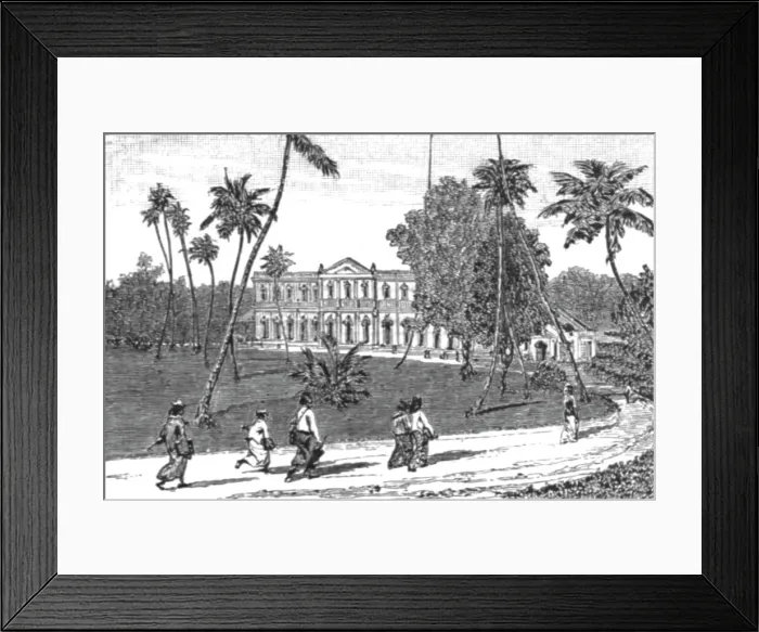 Framed Print : The Prince of Wales College, Morottos, Ceylon, 1891. Creator: LK van Dort Framed Print : The Prince of Wales College, Morottos, Ceylon, 1891. Creator: LK van Dort