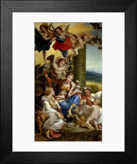 Framed Print : Allegory of Virtues, ca 1529. Creator: Correggio (1489-1534) Framed Print : Allegory of Virtues, ca 1529. Creator: Correggio (1489-1534)