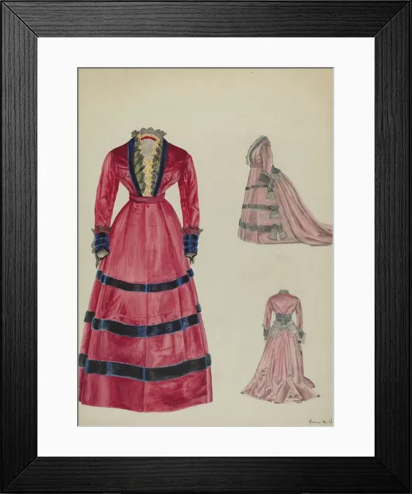 Framed Print : Dress, c. 1937. Creator: Lucien Verbeke Framed Print : Dress, c. 1937. Creator: Lucien Verbeke