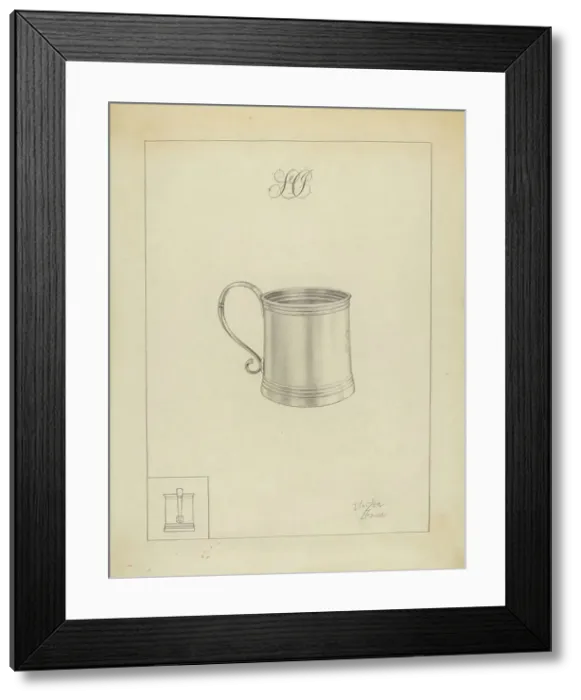 Framed Print : Silver Mug, 1935 / 1942. Creator: Clayton Braun Framed Print : Silver Mug, 1935 / 1942. Creator: Clayton Braun