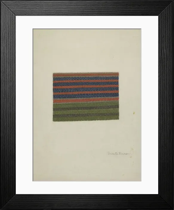 Framed Print : Shaker Rug, 1935 / 1942. Creator: Mona Brown Framed Print : Shaker Rug, 1935 / 1942. Creator: Mona Brown