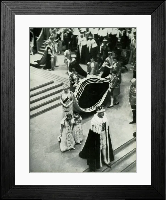 Framed Print : Leaving The Abbey, 1947. Creator: Unknown Framed Print : Leaving The Abbey, 1947. Creator: Unknown