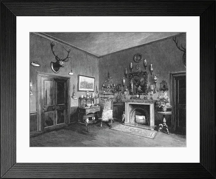 Framed Print : The home of TRH Prince and Princess Christian, The Ante Room, Cumberland Lodge, 1891. Creator: Unknown Framed Print : The home of TRH Prince and Princess Christian, The Ante Room, Cumberland Lodge, 1891. Creator: Unknown