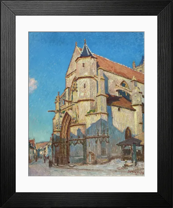 Framed Print : The Church of Moret (in the evening), 1894. Creator: Alfred Sisley Framed Print : The Church of Moret (in the evening), 1894. Creator: Alfred Sisley