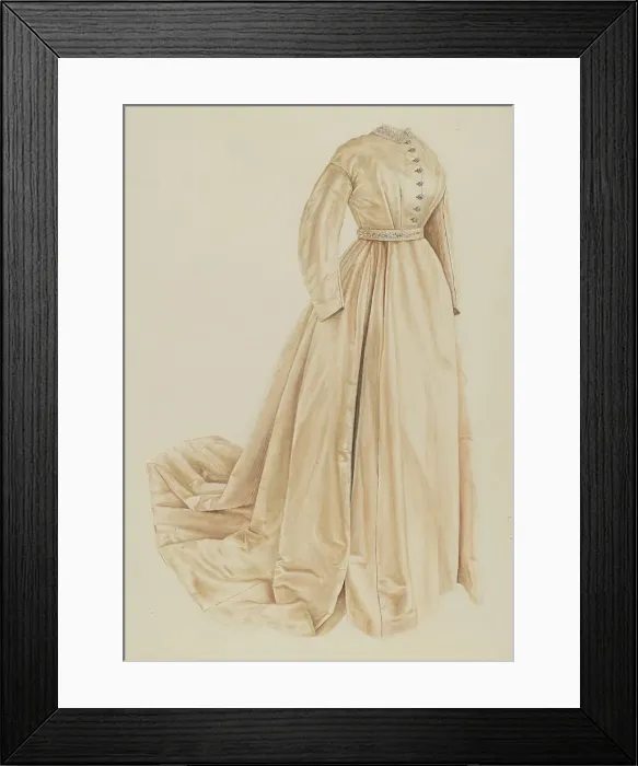 Framed Print : Wedding Gown, c. 1938. Creator: Lucien Verbeke Framed Print : Wedding Gown, c. 1938. Creator: Lucien Verbeke