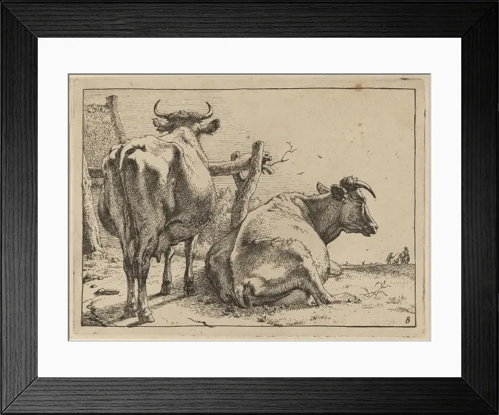 Framed Print : Two Cows Seen from Behind, 1650. Creator: Paulus Potter Framed Print : Two Cows Seen from Behind, 1650. Creator: Paulus Potter