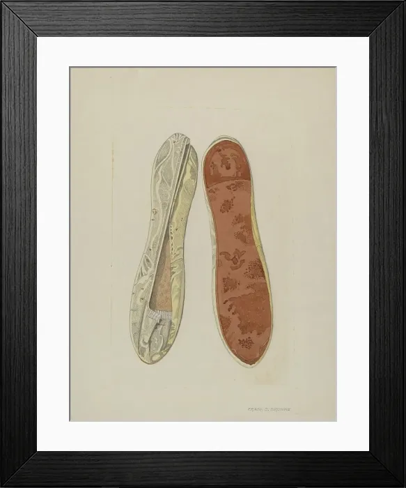 Framed Print : Slippers, c. 1940. Creator: Frank S. Browne Framed Print : Slippers, c. 1940. Creator: Frank S. Browne