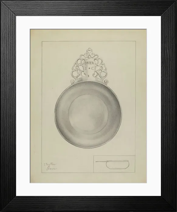 Framed Print : Silver Porringer, 1936. Creator: Clayton Braun Framed Print : Silver Porringer, 1936. Creator: Clayton Braun