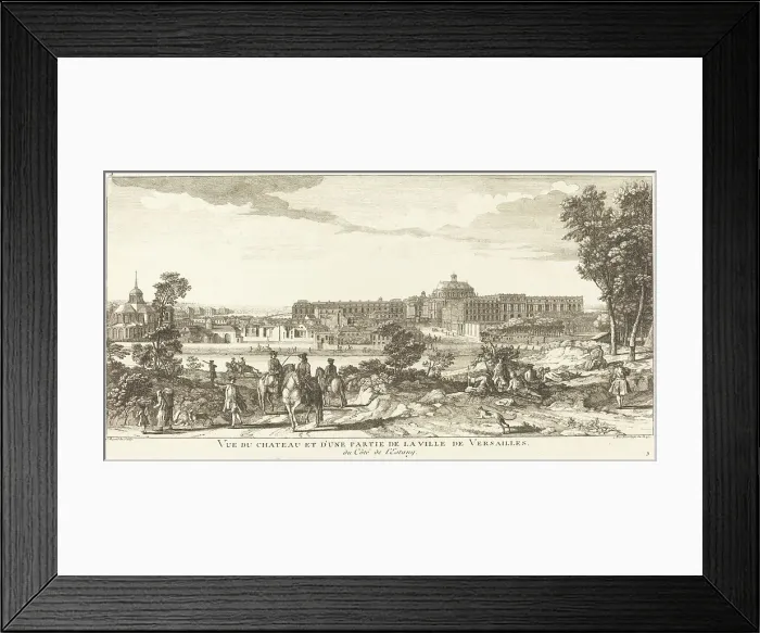 Framed Print : Vue du Chateau et d'une Partie de la Ville deVersailles. Creator: Jacques Rigaud Framed Print : Vue du Chateau et d'une Partie de la Ville deVersailles. Creator: Jacques Rigaud