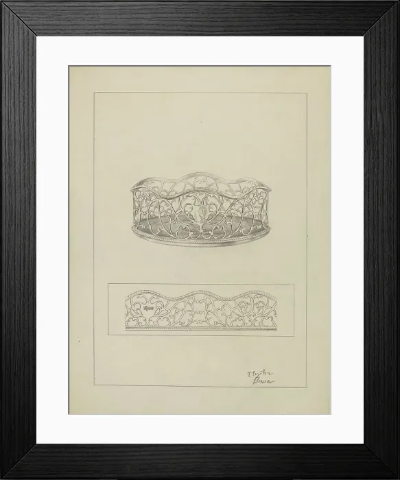 Framed Print : Silver Wine Coasters, c. 1936. Creator: Clayton Braun Framed Print : Silver Wine Coasters, c. 1936. Creator: Clayton Braun