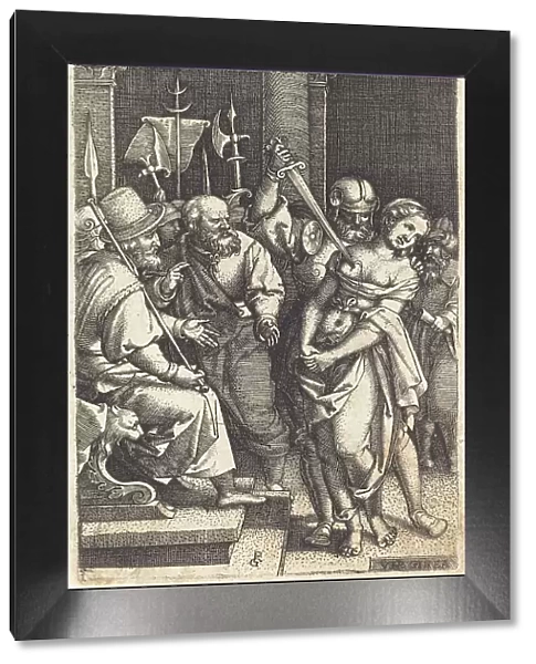 Virginius Killing His Daughter, c. 1546 / 1547. Creator: Georg Pencz