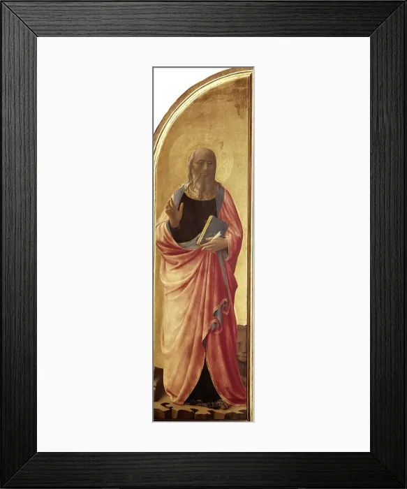 Framed Print : Saint John the Evangelist (right shutter panel of the Tabernacle of the Linaioli), ca. 1433. Creator: Angelico, Fra Giovanni, da Fiesole (ca. 1400-1455) Framed Print : Saint John the Evangelist (right shutter panel of the Tabernacle of the Linaioli), ca. 1433. Creator: Angelico, Fra Giovanni, da Fiesole (ca. 1400-1455)