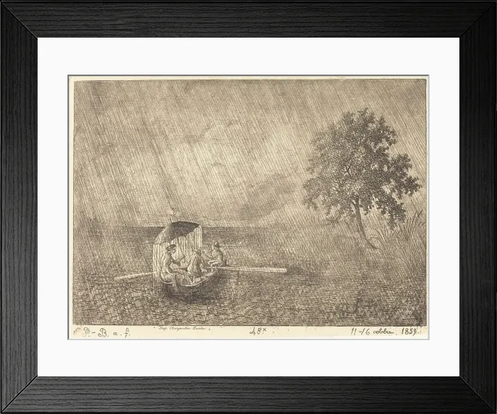 Framed Print : The Big Shower, 1859. Creator: Emmanuel Phélippes-Beaulieu Framed Print : The Big Shower, 1859. Creator: Emmanuel Phélippes-Beaulieu