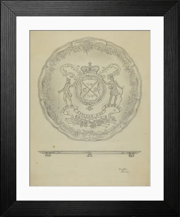 Framed Print : Silver Salver, c. 1936. Creator: Clayton Braun