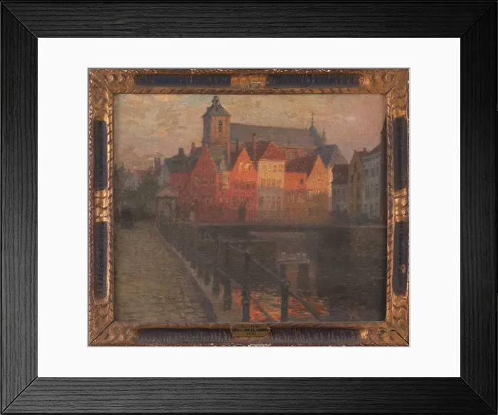 Framed Print : Quai de la Paille in Bruges. Creator: Paul Albert Steck Framed Print : Quai de la Paille in Bruges. Creator: Paul Albert Steck